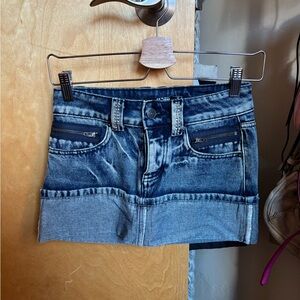 Denim Bedazzled Mini Skirt